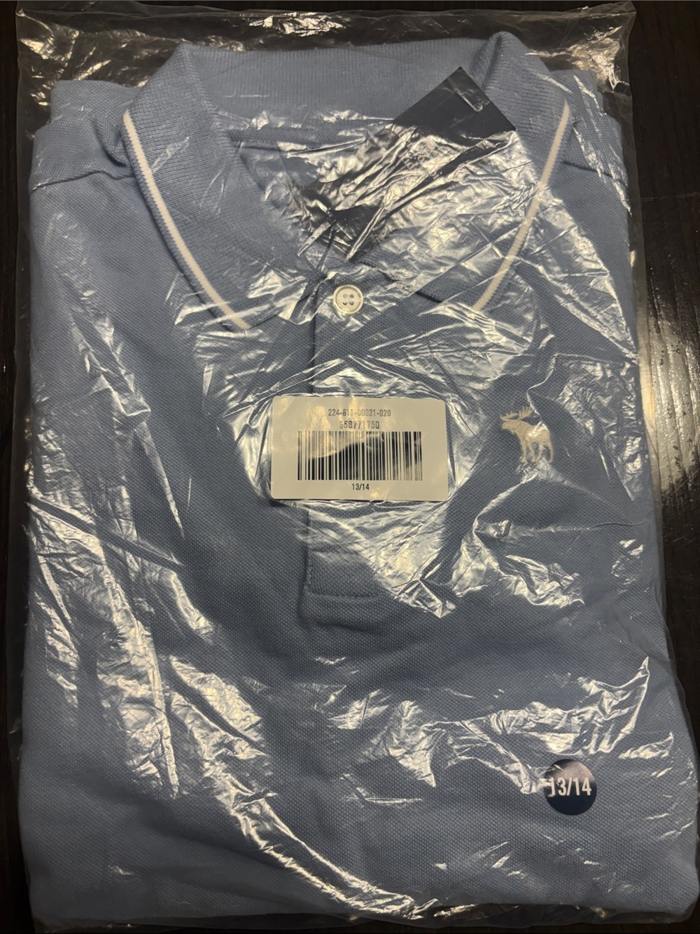Abercrombie Kids Boy’s Light Blue Polo Shirt with White Trim